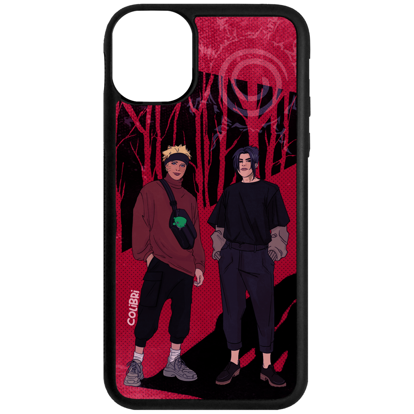 Naruto + Sasuke Modern Streetwear Phone Case *Original Art by Colibri